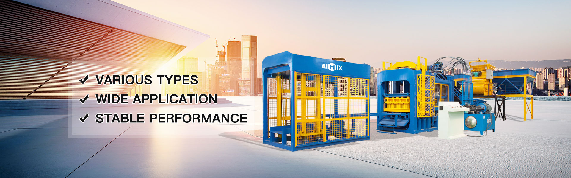 concrete block machine banner