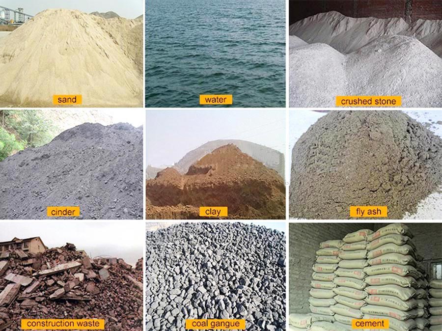 raw materials of brick making