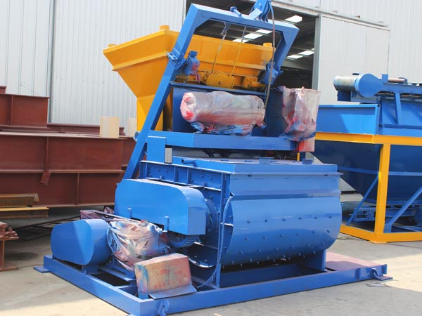 twin shaft concrete mixer for brick machine
