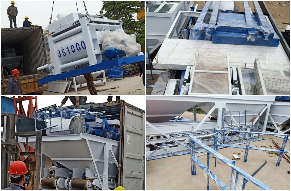 AJ-50 stationary type rmc plant to Bangladesh