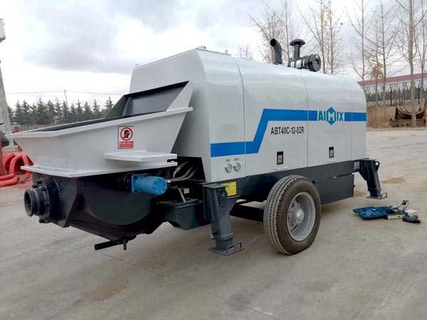 trailer concrete pump to Bolivia