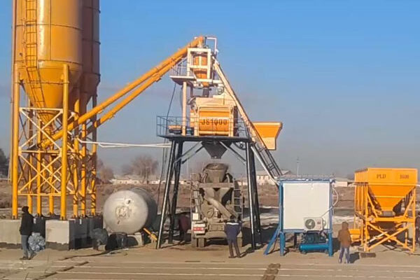 AJ-50 hopper concrete plant Uzbekistan