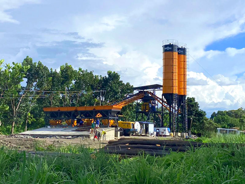 AJ-60 belt type concrete plant for Bangladesh