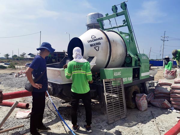 ABJZ40C diesel engine concrete mixer pump in Philippines