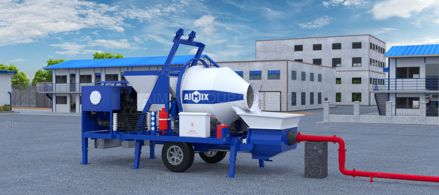 ABJZ40C concrete mixer with pump for Bangladesh