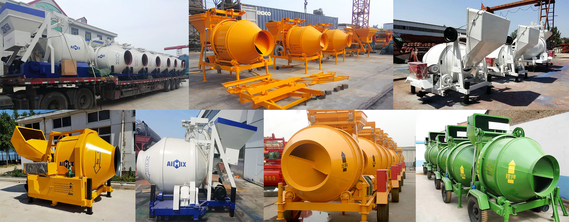 Low Investment and Portable Movement of Large Portable Concrete Mixer