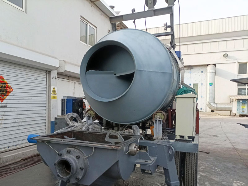 production of concrete mixer pump without painting