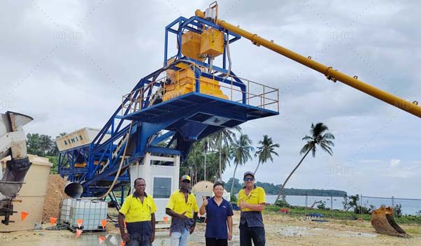 AIMIX mobile concrete plant AJY-35