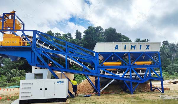AJY35 mobile concrete plant AIMIX