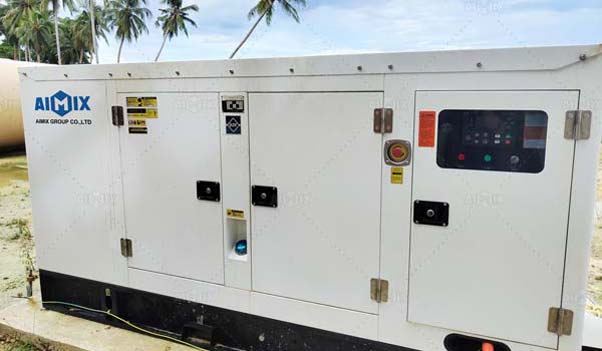 control panel of mobile concrete plant