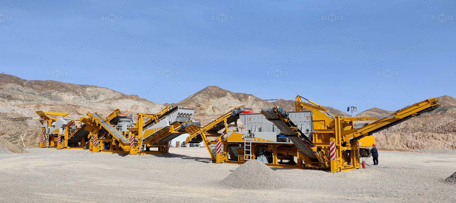 mobile concrete crusher plant crawler type