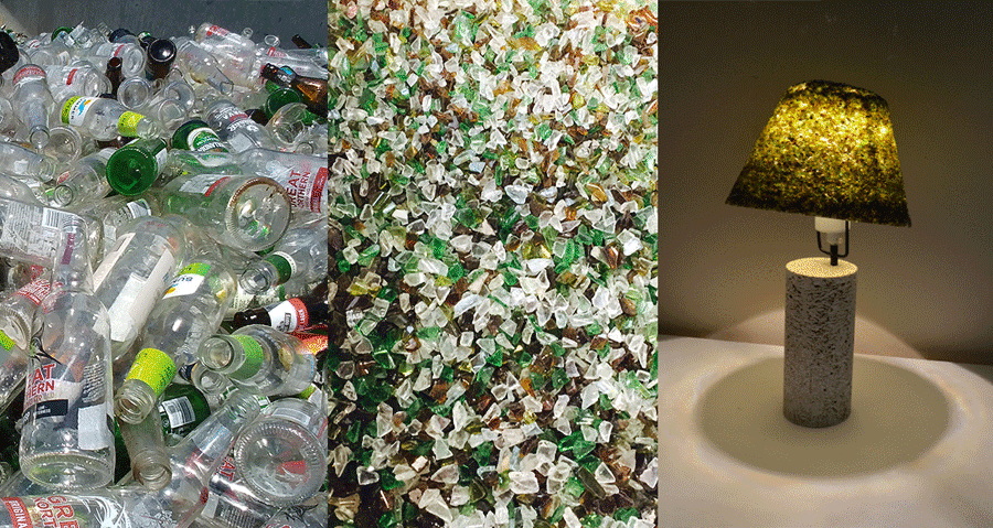 Waste Recycled glass