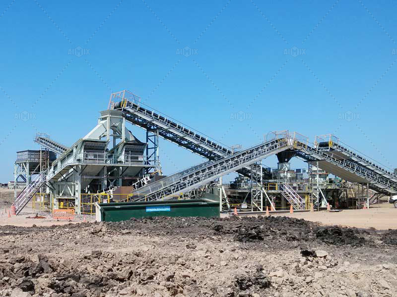 crusher on stationary stone sand production line