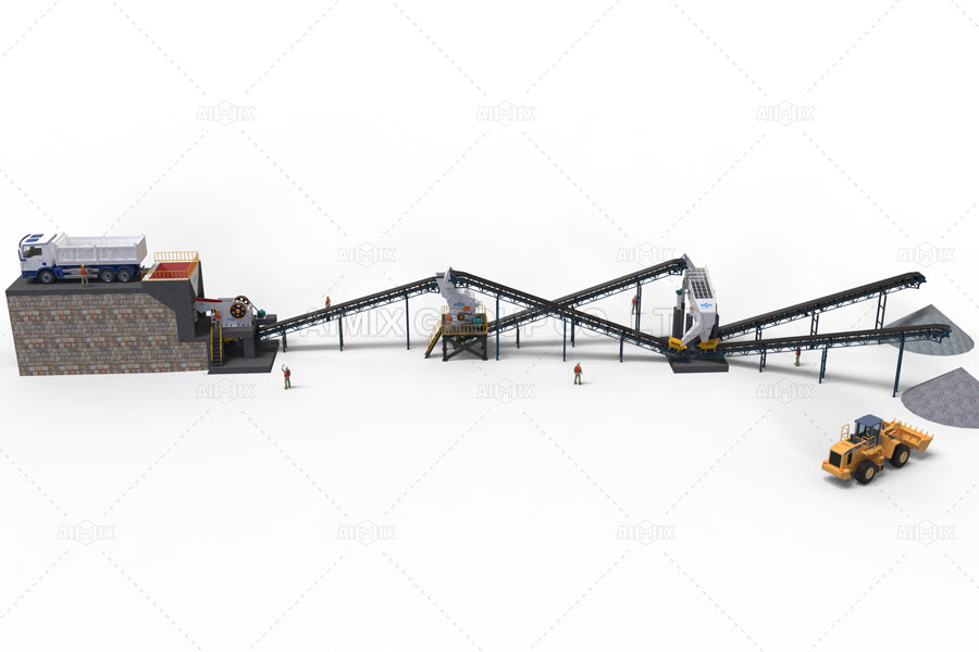 stationary stone jaw crusher plant