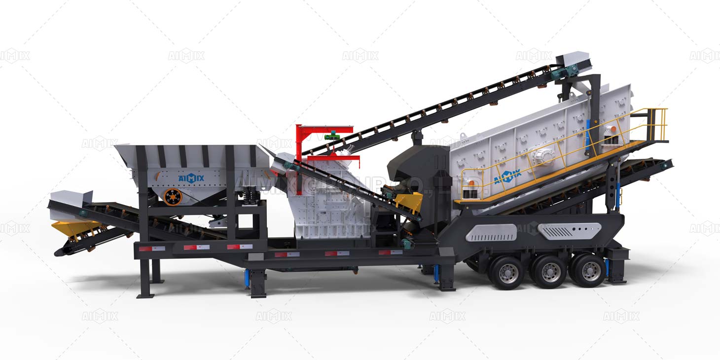 tire mobile crusher with main impact crusher