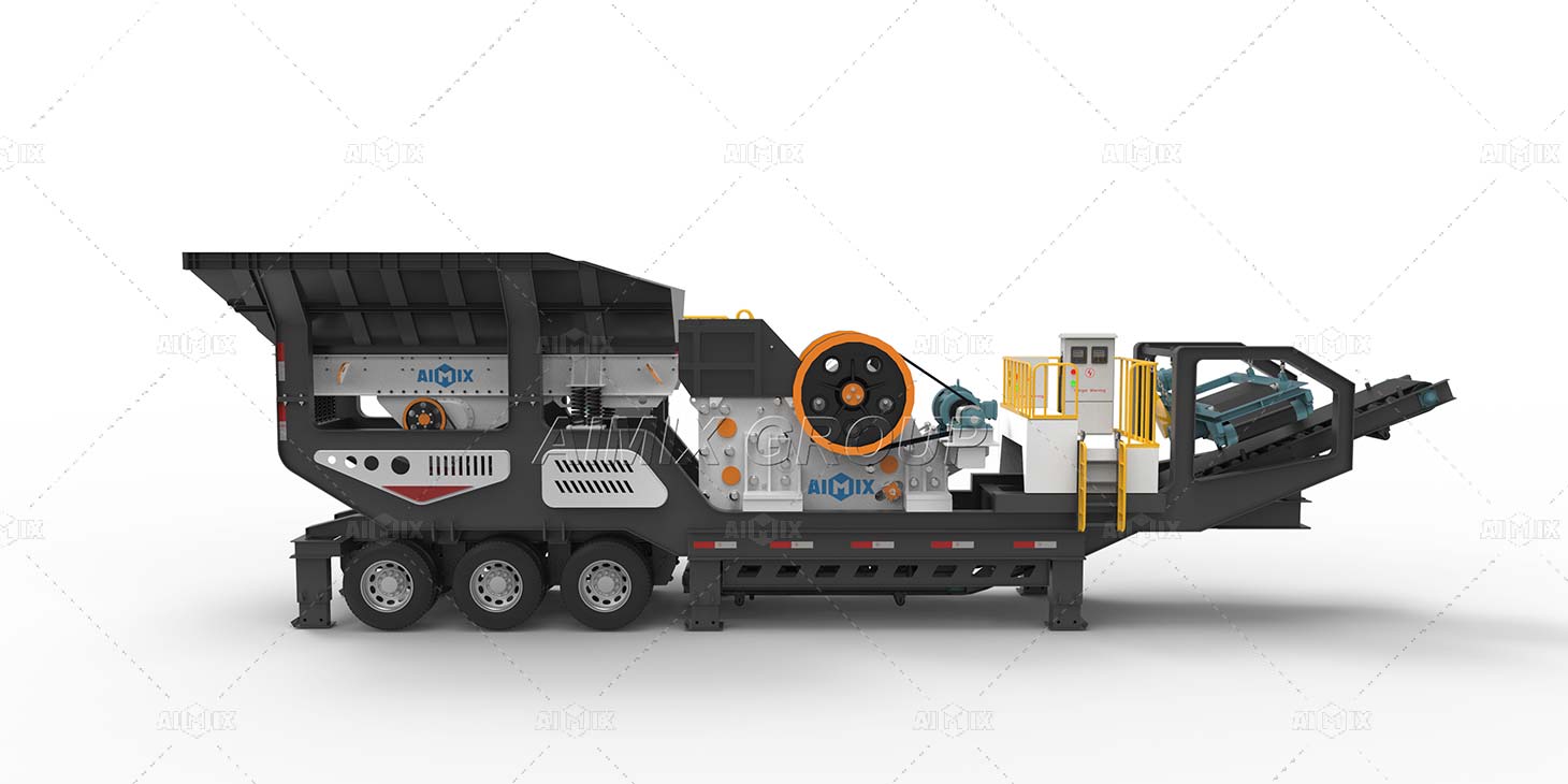 tire mobile crusher with main jaw crusher