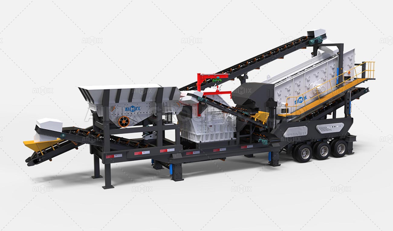 AIMIX mobile impact crusher plant
