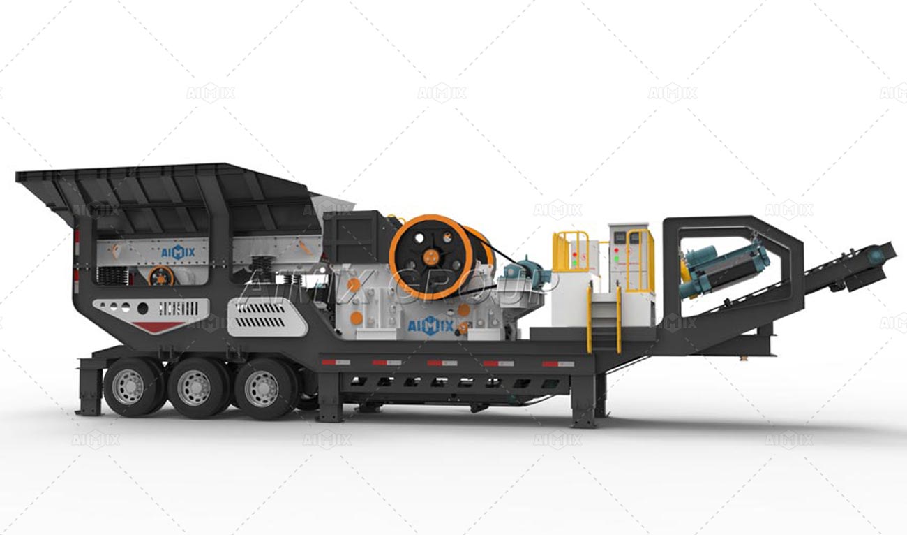 AIMIX mobile jaw crusher plant