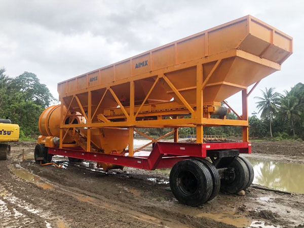 AJT-35 portable concrete batch plant Indonesia