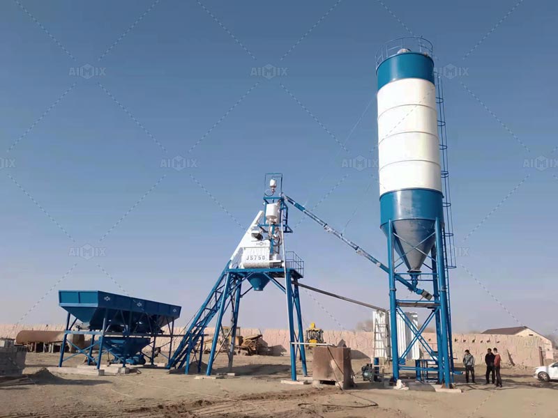 AJ 35 small ready mix concrete plant In Uzbekistan