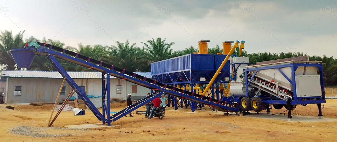 The Installation of AJY-35 Concrete Batching Plant in Singapore