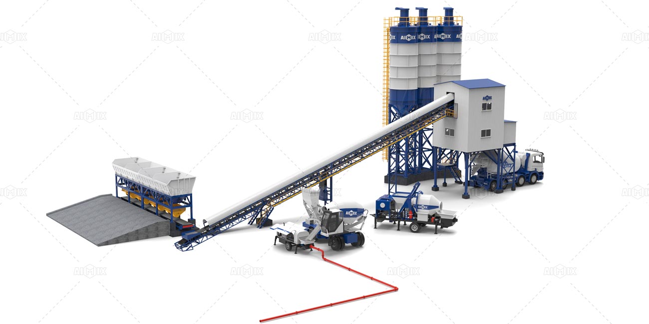 aj90 ready mix concrete plant Indonesia