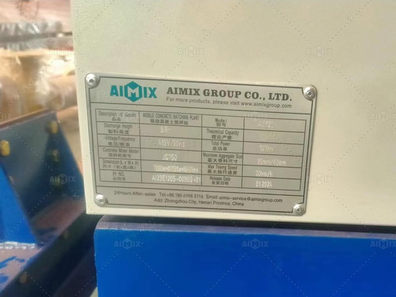 delivery of ajy35 mobile batching plant