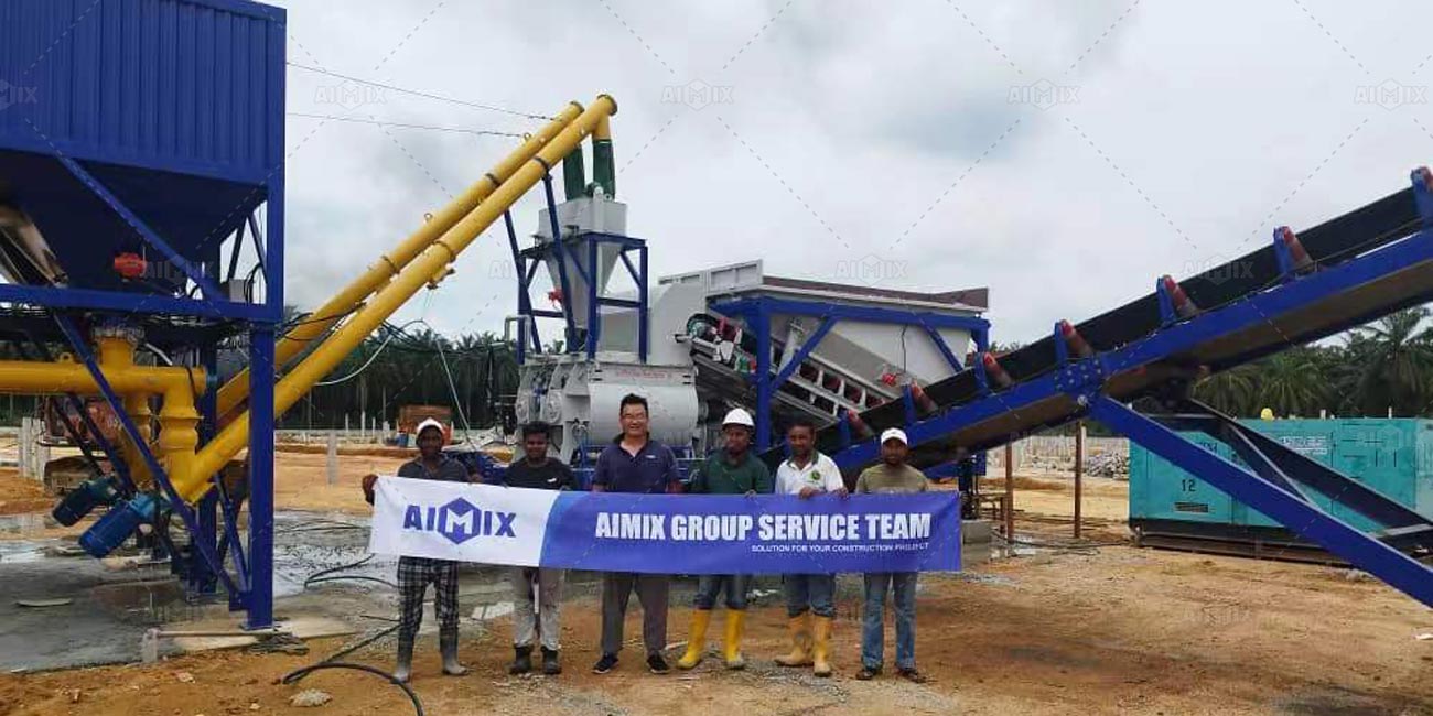 feedback of ajy35 mobile concrete batching plant