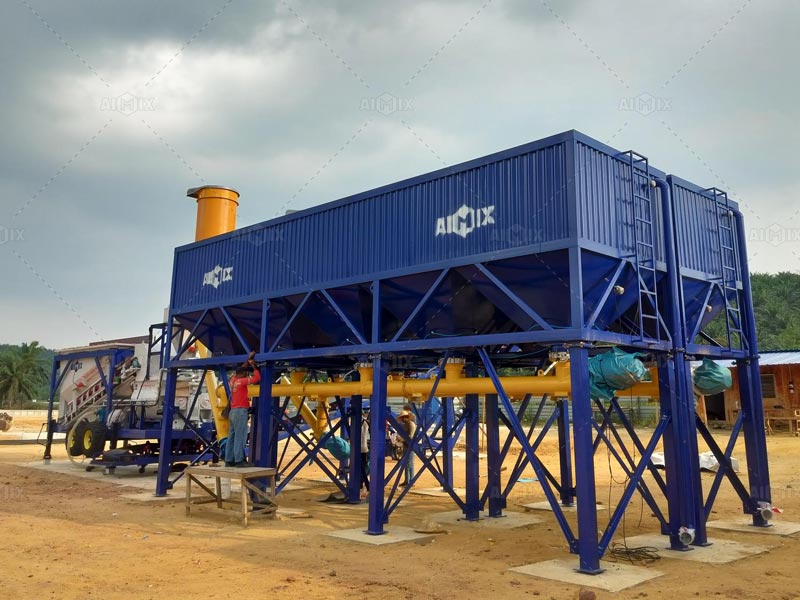 on-site installation of ajy35 batching plant