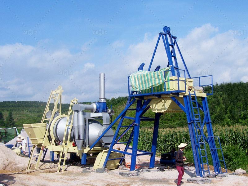 simple type asphalt batch mix plants