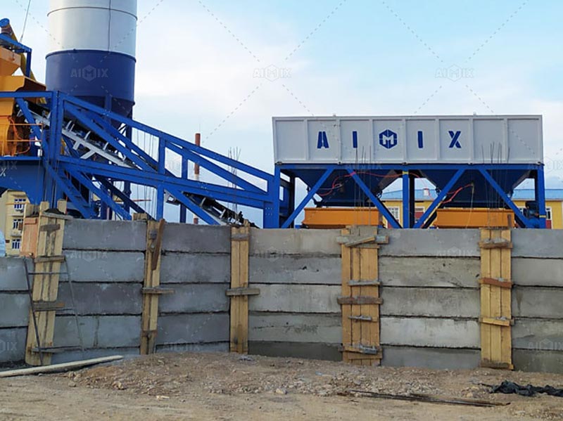 Aggregate System of concrete batching plant mobile
