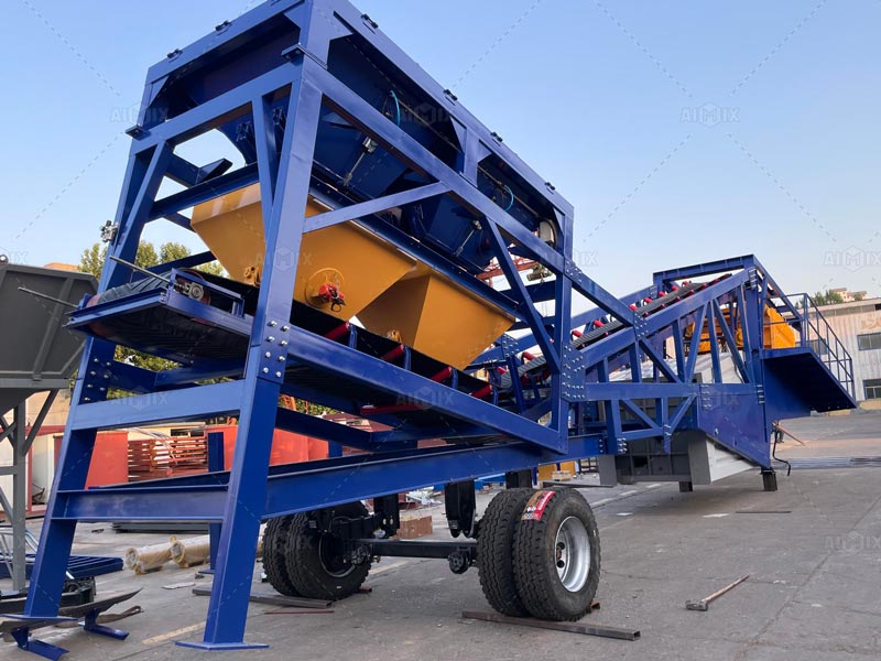 Production AJY-60 mobile batching plant Kazakhstan