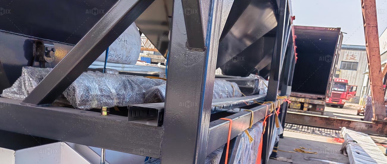 aj75 Stationary batching plant to Kazakhstan 2024april