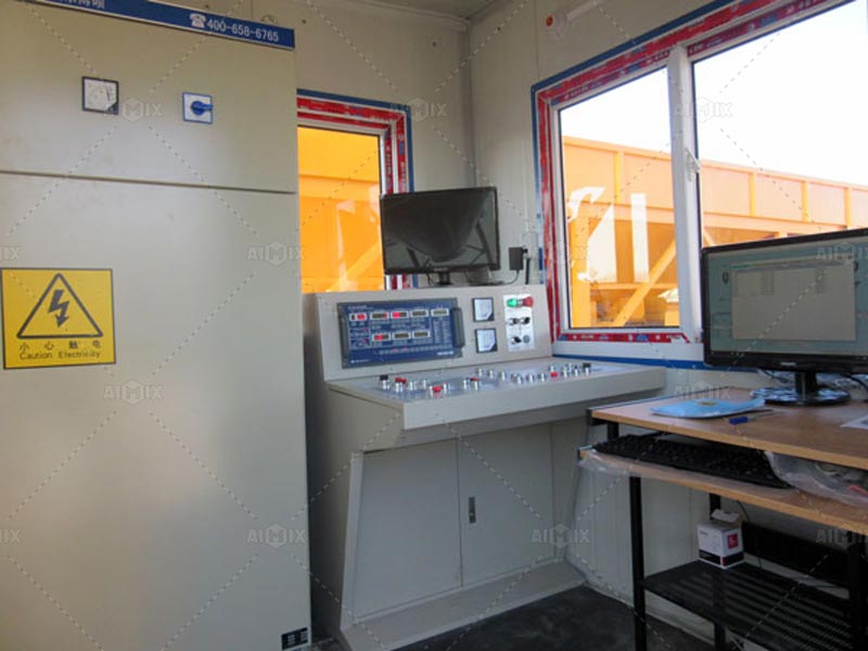 electric control system of mobile concrete batching plant