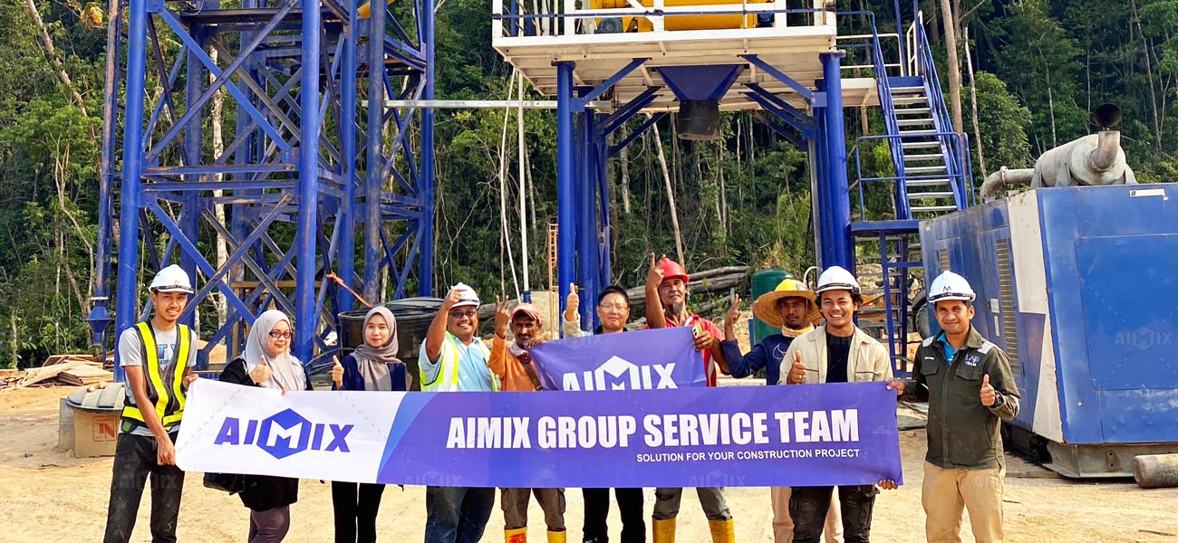 feedback of Malaysian AJ35 stationary concrete batching plant
