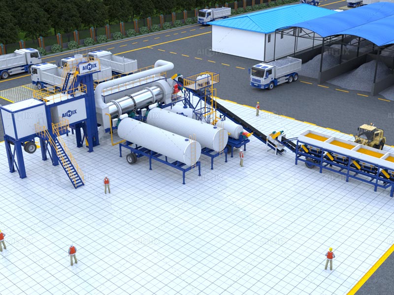 mobile drum mix plant effect