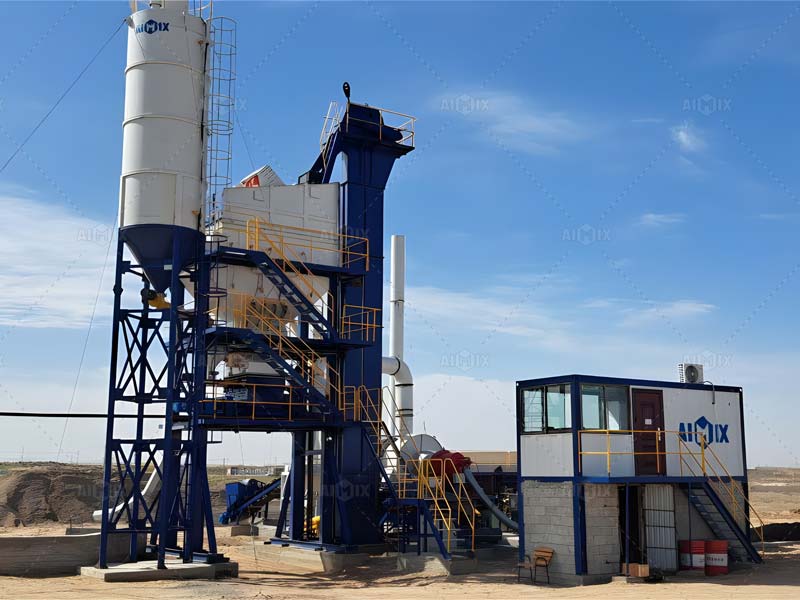 60 tph stationary asphalt batch plant