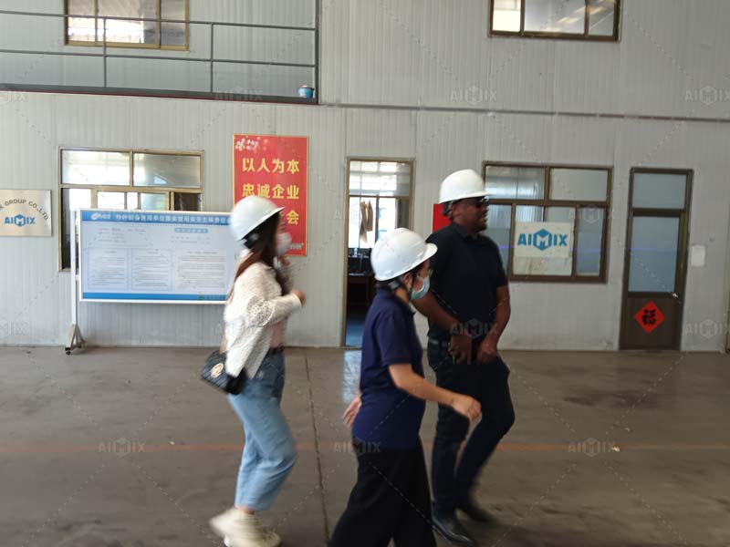 European customers in factory