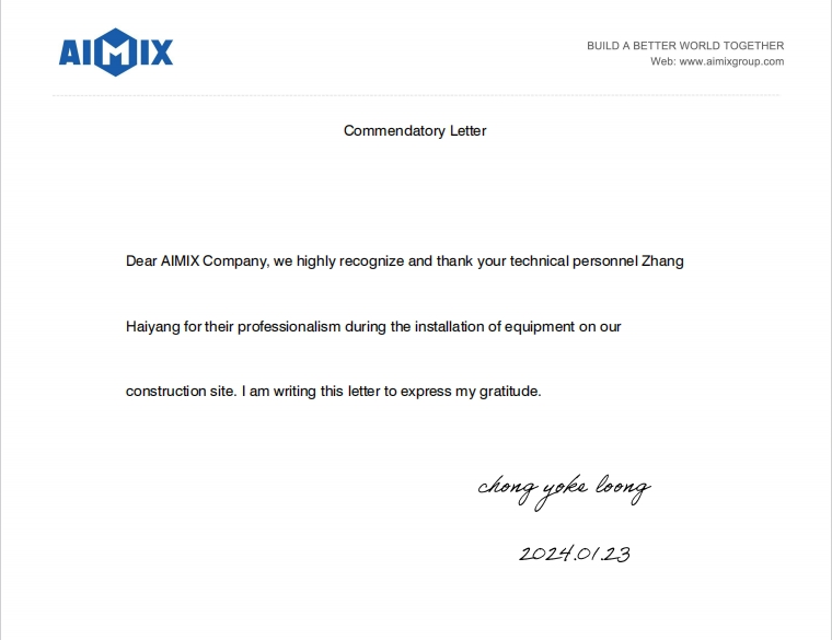 Recommendation Letter for Track Jaw Crushers in Malaysia