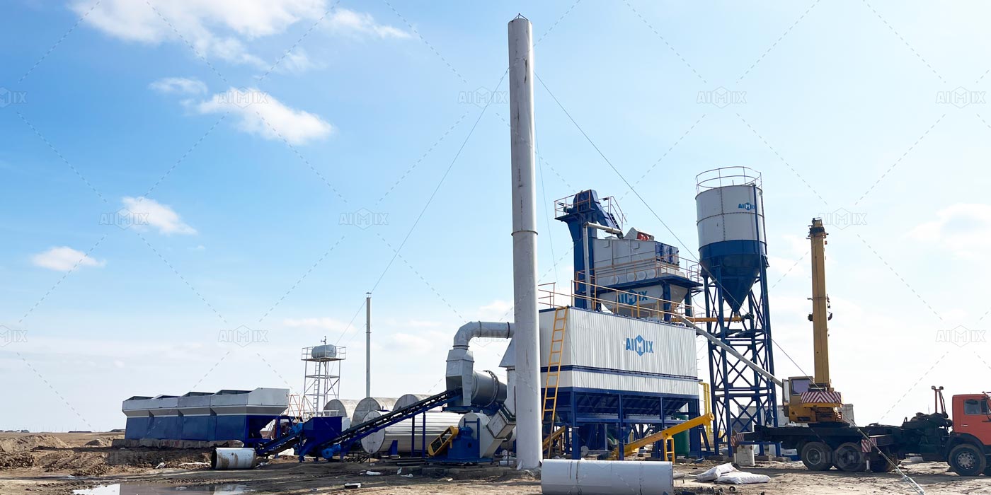 80 tph stationary asphalt batching plant for sale