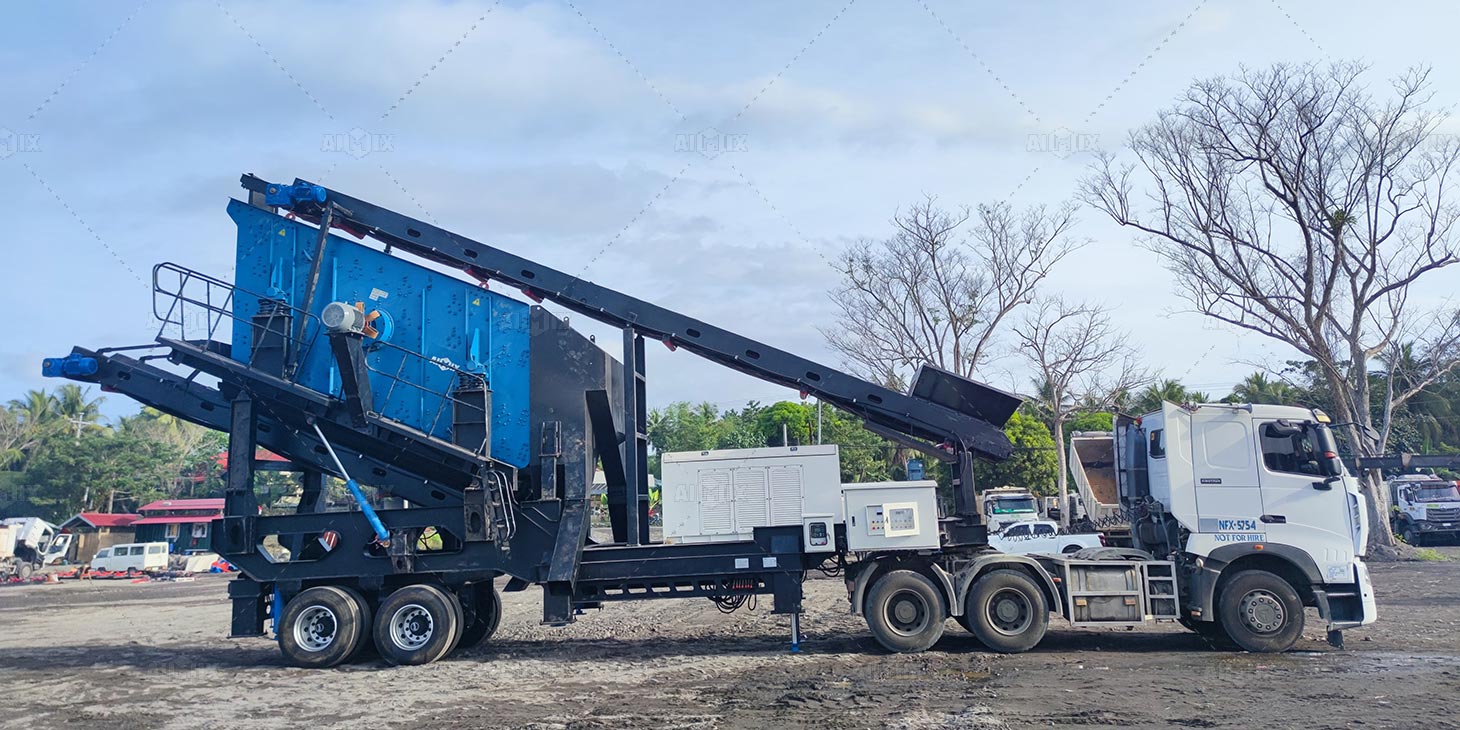 AIMIX Mobile Screening Plant On-site In The Philippines