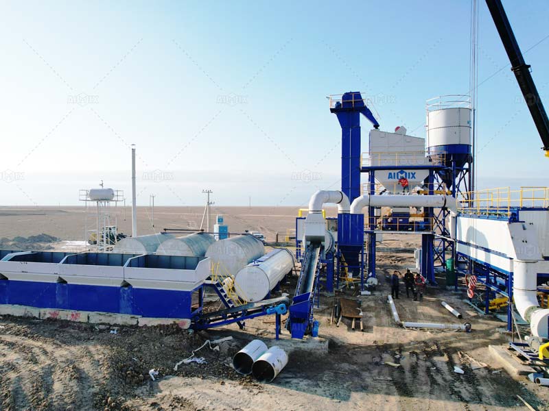 stationary asphalt mix plant