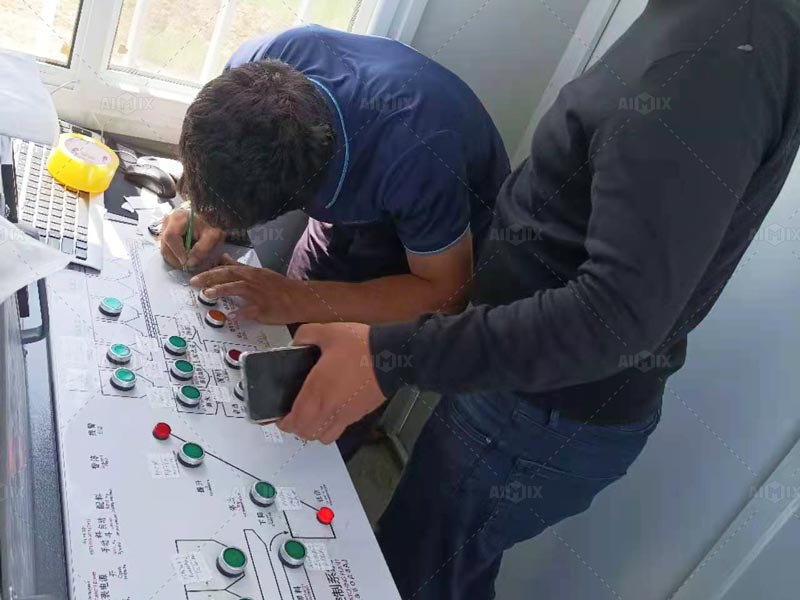 training of AJ35 Small stationary Concrete Plant Installation in Jizzakh of Uzbekistan