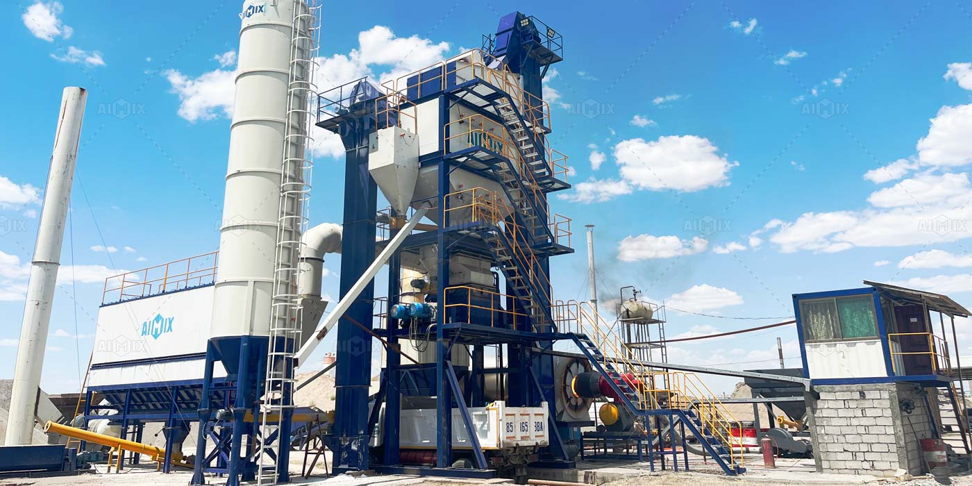 120 ton stationary hot asphalt plant in Uzbekistan
