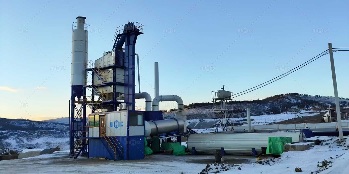 80 ton asphalt batch mix plant in Russia