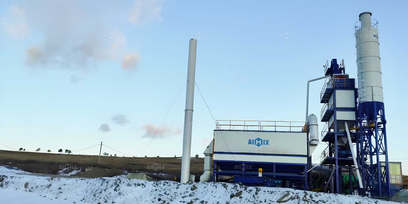80 tph asphalt mixer plant in Russia