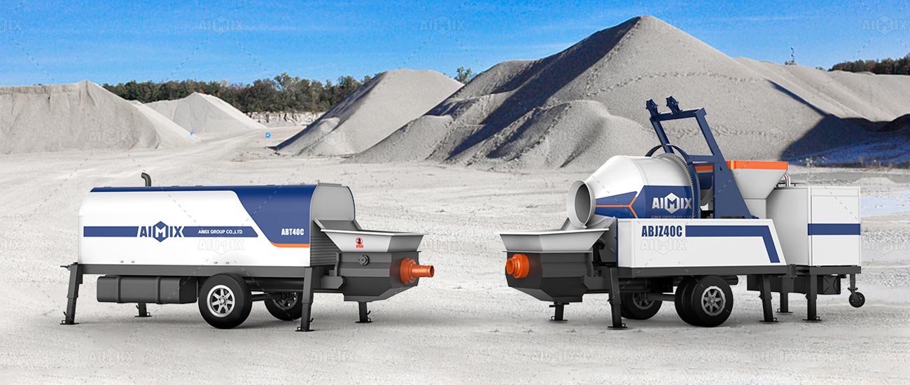 Concrete Trailer Pump & Concrete Mixer Pump