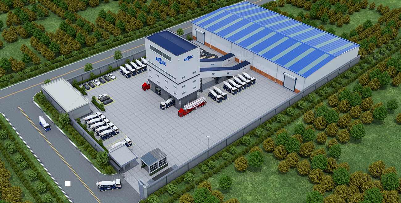 layout optimazation for environmentally friendly batching plant