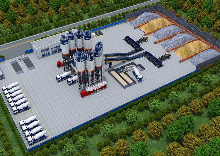 site planning of concrete batch plant