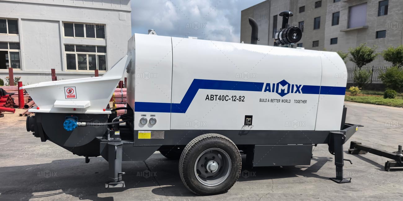 Limpieza de bombas de hormigón para remolques ABT40C